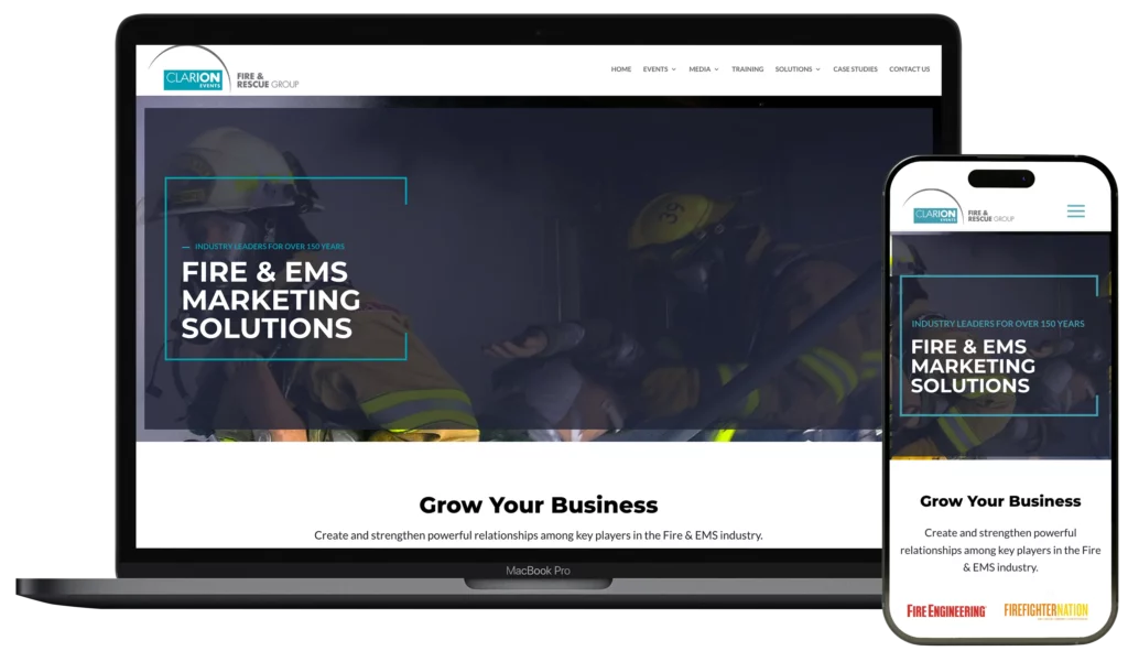 Clarion Fire & Rescue - Responsive web design