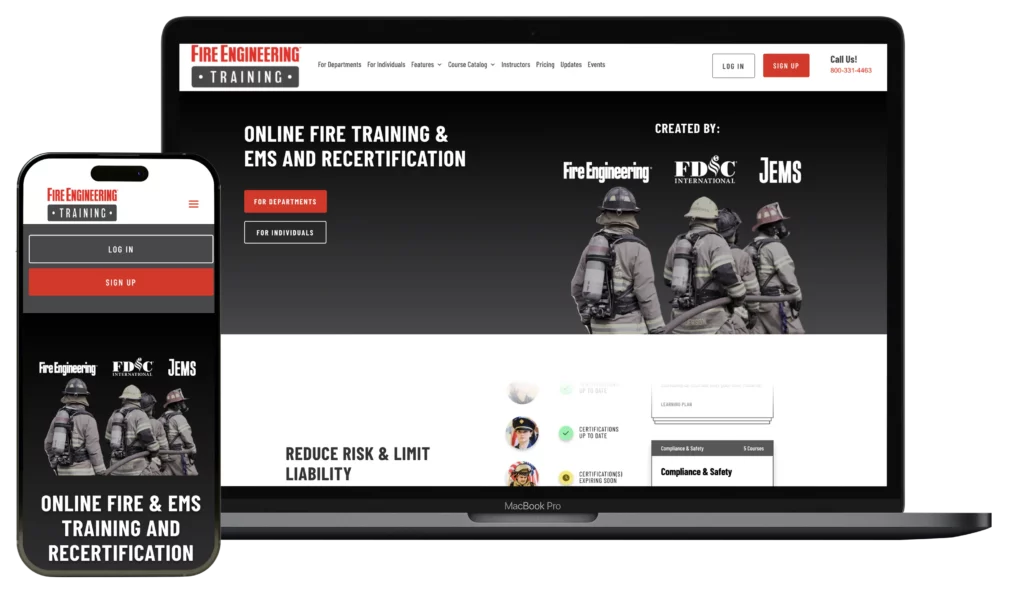 Fire Engineering Training - Responsive web design